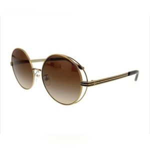 Tory Burch 0TY6085 327913 Shiny Gold Round Sunglasses